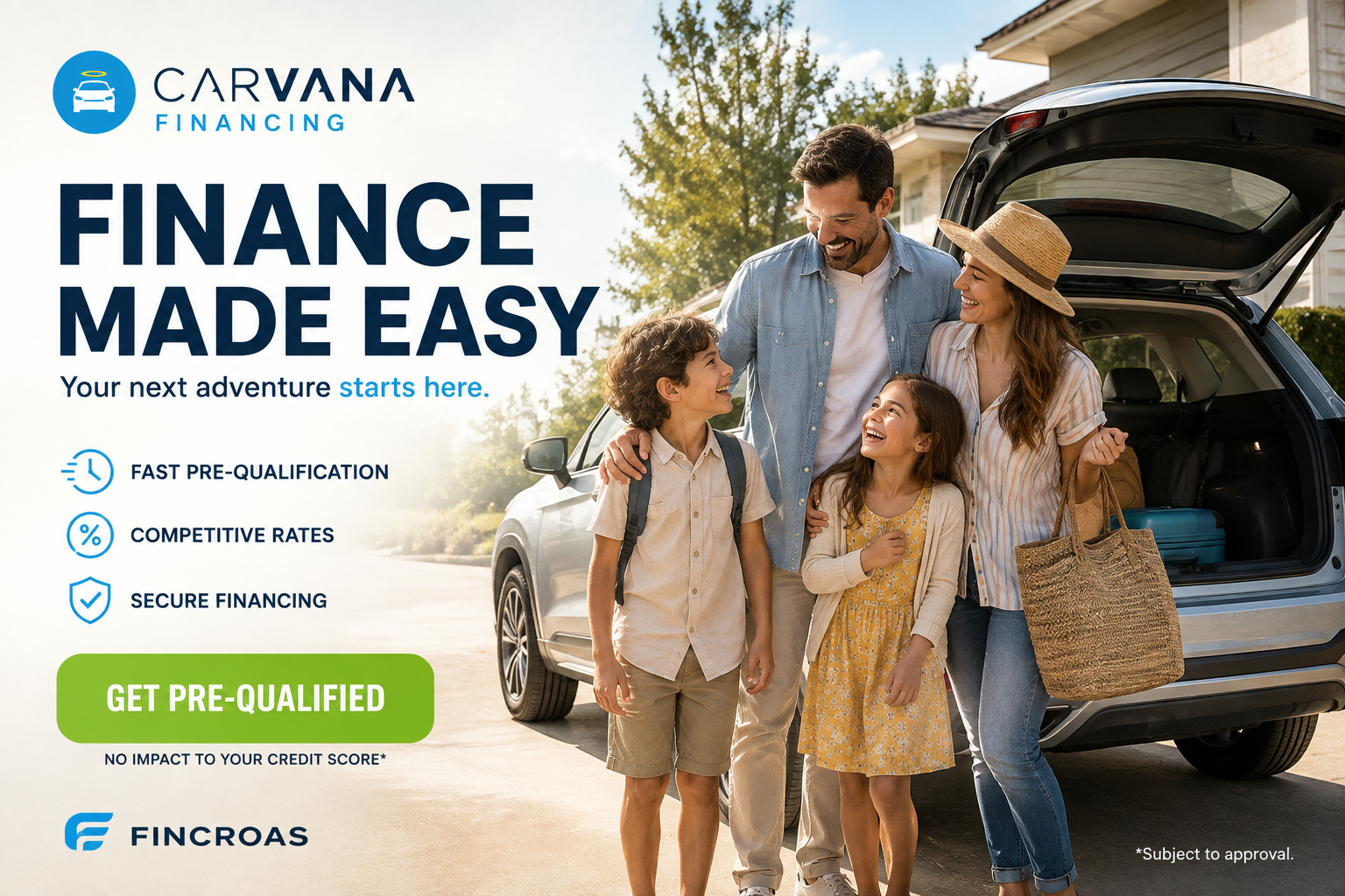 Getting prequalified for Carvana financing online from home with no impact to credit score